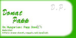 donat papp business card